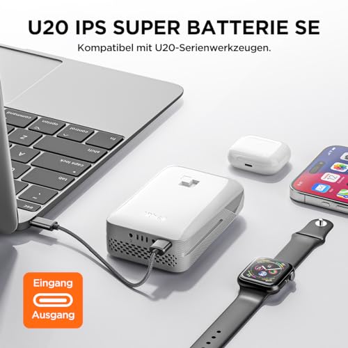 Litheli Akku Rasenmäher, 20V/33cm Schnittbreite, bis 200 m², 30L Fangkorb, 25-65 mm Schnitthöhe, inkl. 4,0 Ah Akku