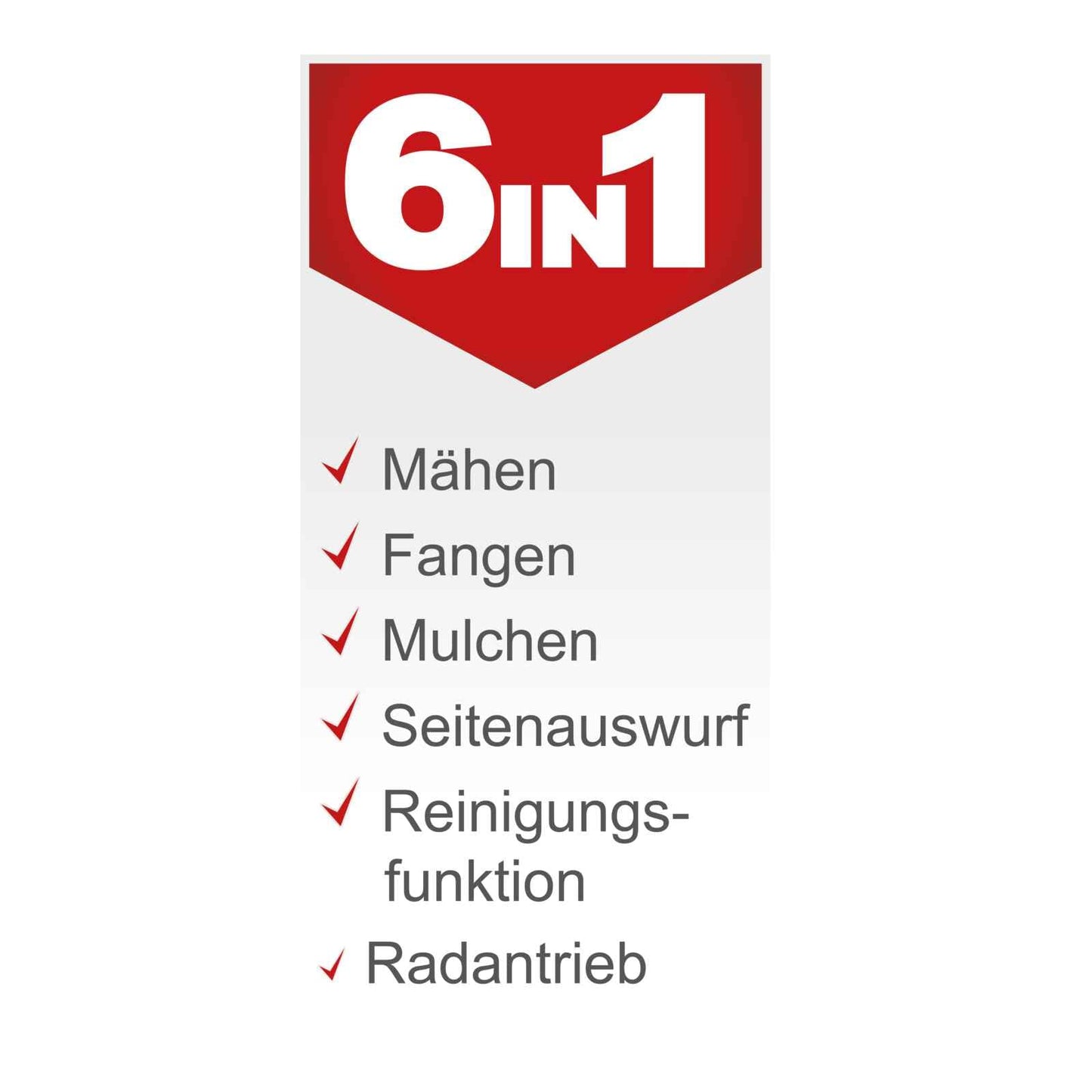 Scheppach MS230-53 Benzin-Rasenmäher – 53 cm Schnittbreite, Radantrieb, 65 L Fangkorb, Mulchfunktion, Seitenauswurf, 7-fach höhenverstellbar, inkl. Öl