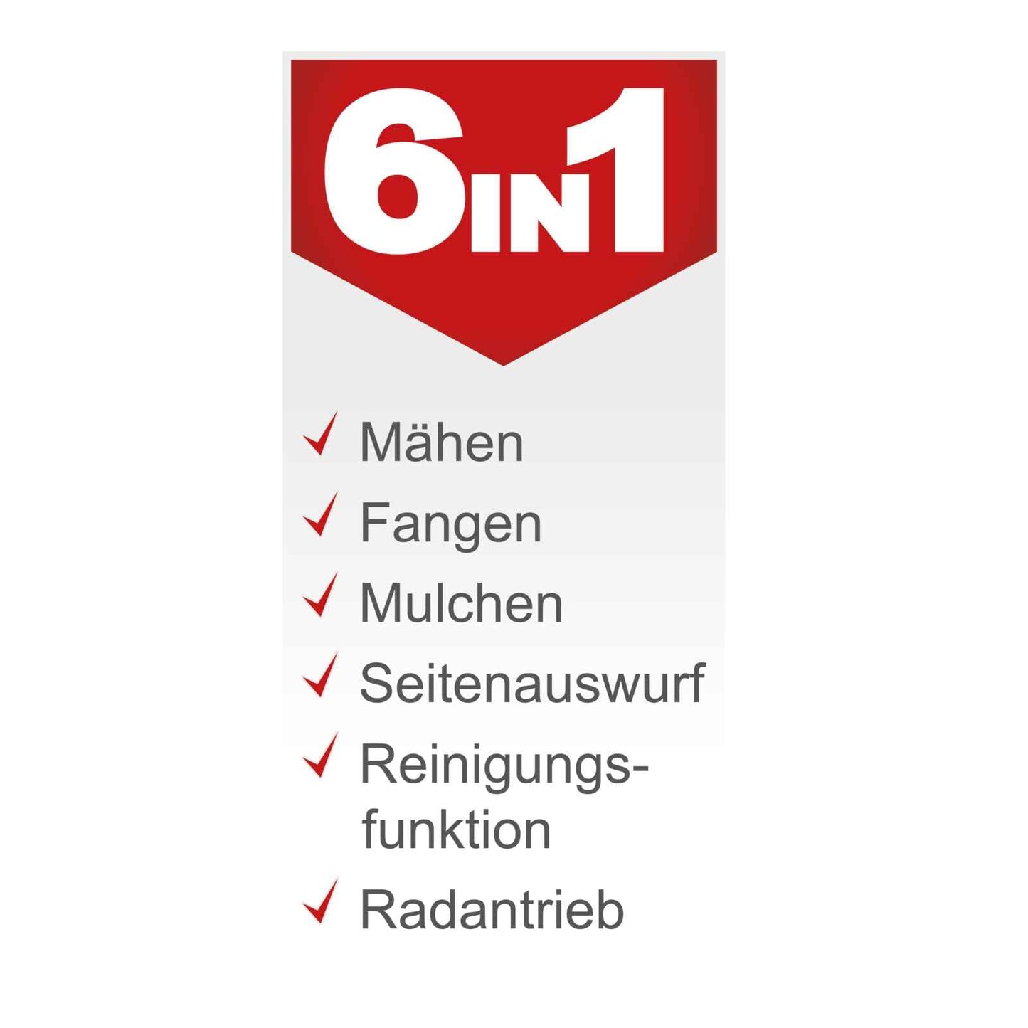 Scheppach MS173-51 Benzin-Rasenmäher – 51 cm Schnittbreite, Radantrieb, Mulch- & Seitenauswurf, 65 L Fangkorb, 7-fach Höhenverstellung, inkl. Öl