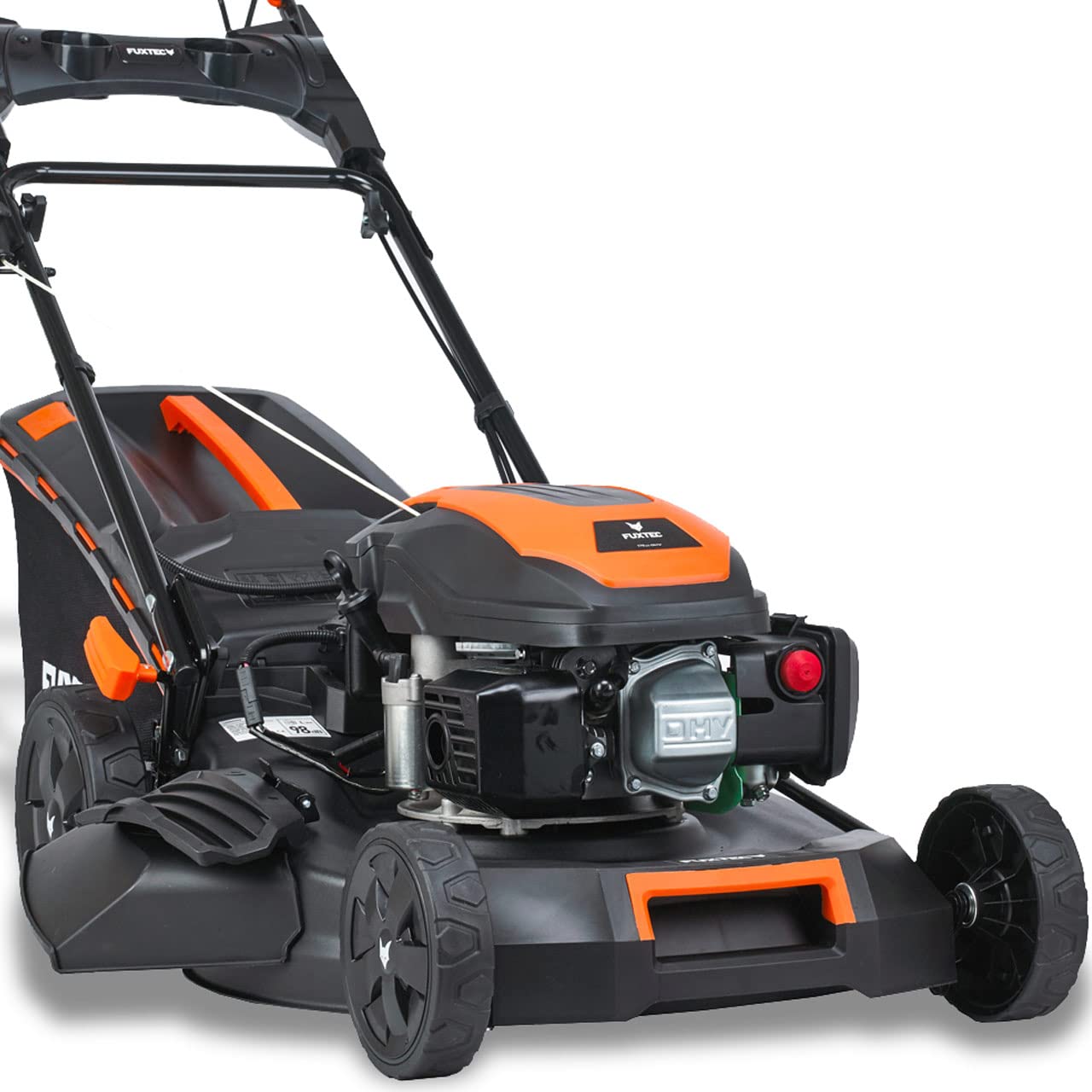 FUXTEC FX-RM5170eS Benzin-Rasenmäher – 4in1, E-Start, 51 cm Schnittbreite, 4-Takt, Hinterradantrieb, Seitenauswurf, Big Wheel, 60 L Fangkorb