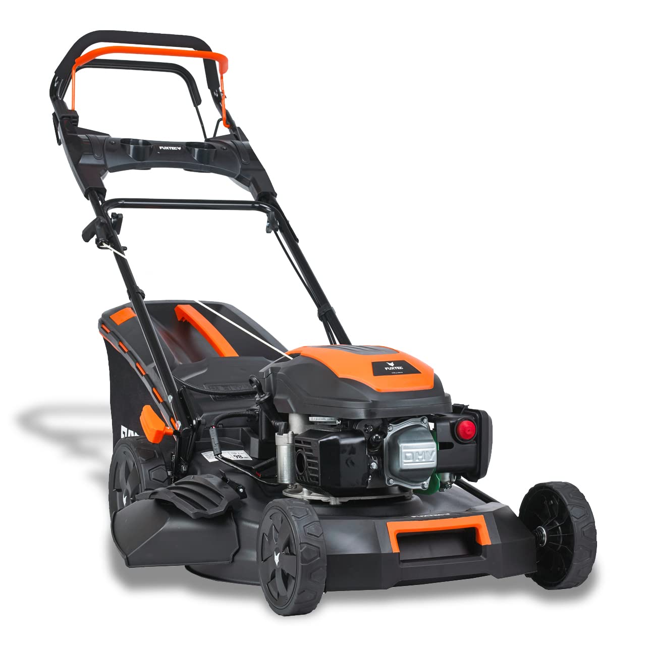 FUXTEC FX-RM5170eS Benzin-Rasenmäher – 4in1, E-Start, 51 cm Schnittbreite, 4-Takt, Hinterradantrieb, Seitenauswurf, Big Wheel, 60 L Fangkorb