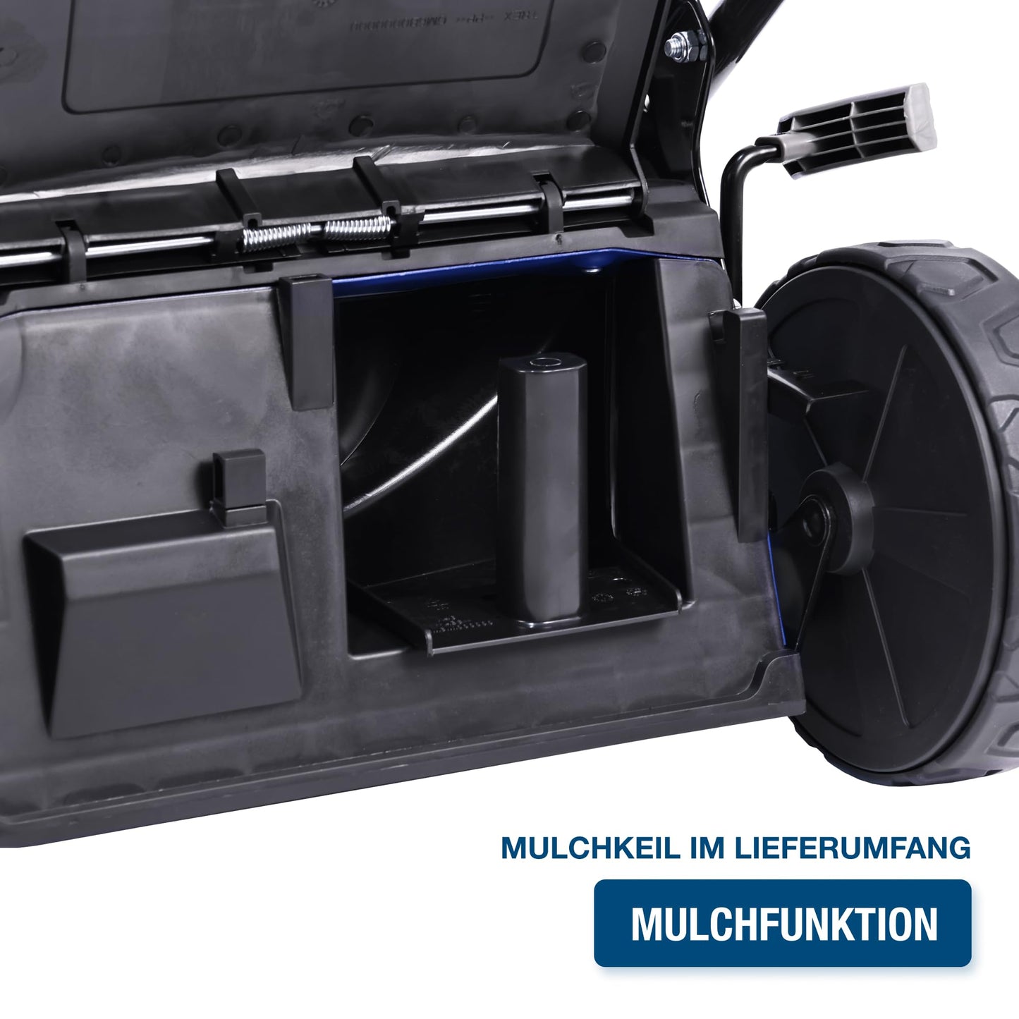 HYUNDAI Benzin Rasenmäher LM4622G, Radantrieb, Mulchfunktion, starker 3.9PS Motor mit 170cc, 46 cm Schnittbreite, 65L Korb, Benzinmäher, Mulcher