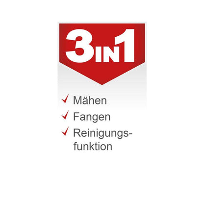 Scheppach Rasenmäher RM420 | 3in1-3,4PS | Schnittbreite 420mm | 45L Fangkorb | Schnitthöhenverstellung 25-75 mm | inkl. Motoröl
