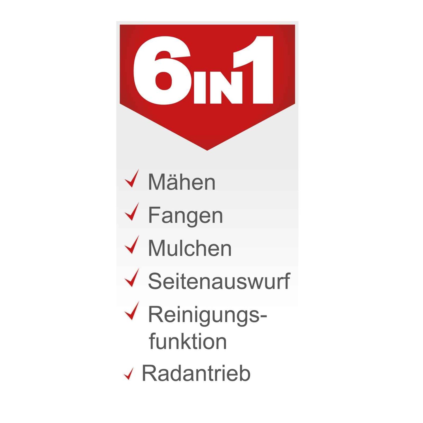 Scheppach MS180-51 Benzin-Rasenmäher – 5,4 PS, 51 cm Schnittbreite, Radantrieb, Mulchfunktion, Seitenauswurf, 65 L Korb, 8-fach höhenverstellbar, inkl. Motoröl