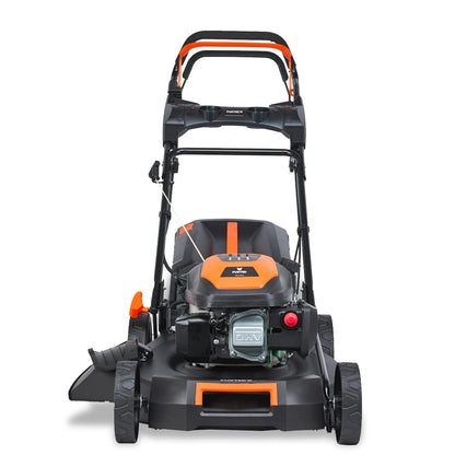 FUXTEC FX-RM5170eS Benzin-Rasenmäher – 4in1, E-Start, 51 cm Schnittbreite, 4-Takt, Hinterradantrieb, Seitenauswurf, Big Wheel, 60 L Fangkorb