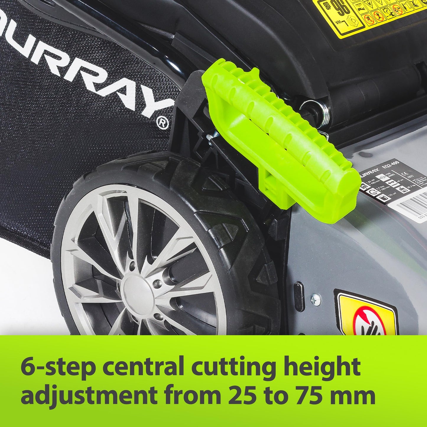 Murray EQ2-400 Benzin-Rasenmäher – 46 cm Schnittbreite, selbstfahrend, 2-in-1, 50 L Fangkorb, für kleine & mittlere Flächen, B&S Motor
