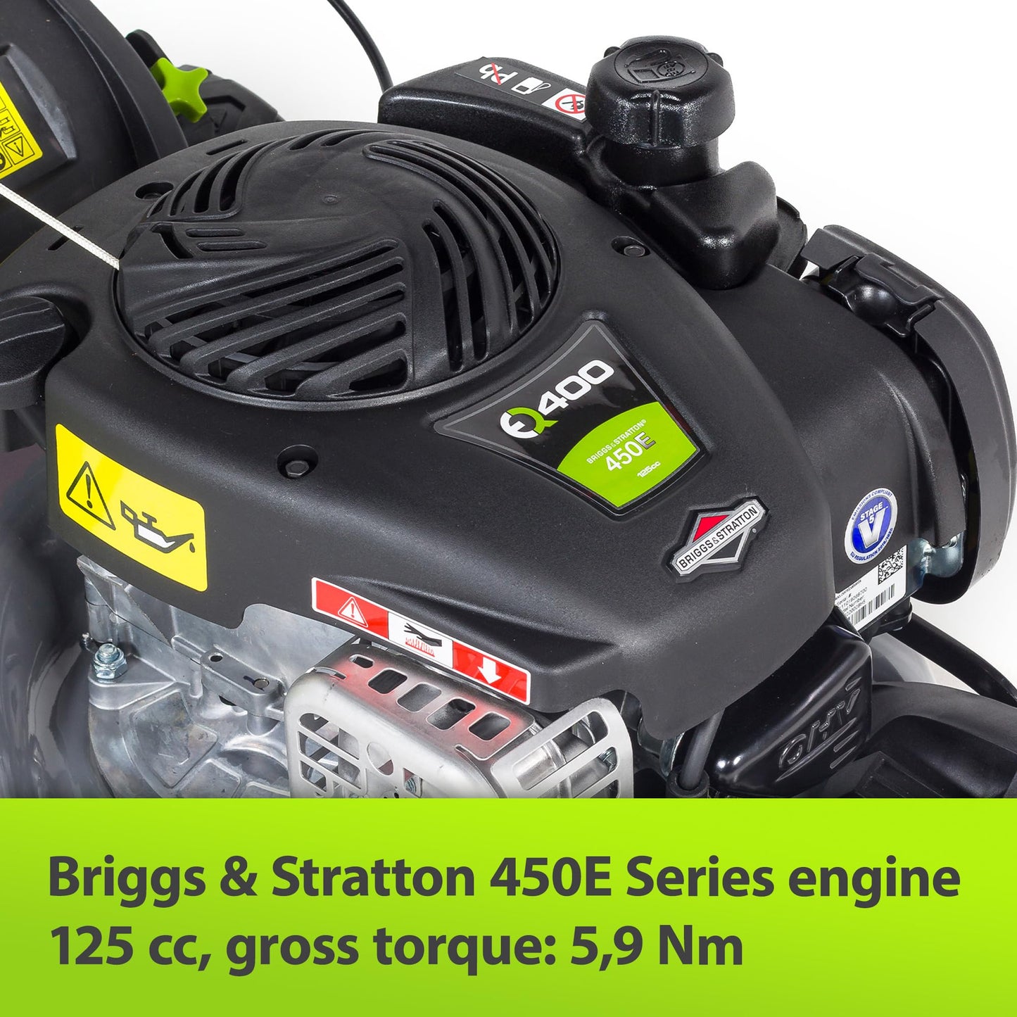 Murray EQ2-400 Benzin-Rasenmäher – 46 cm Schnittbreite, selbstfahrend, 2-in-1, 50 L Fangkorb, für kleine & mittlere Flächen, B&S Motor