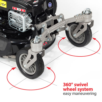 NAX 2000S Benzin-Rasenmäher – 46 cm Schnittbreite, mit Antrieb, B&S 625EXi Motor 150 cm³, ReadyStart, 60 L Fangkorb, Gehäusereinigungssystem